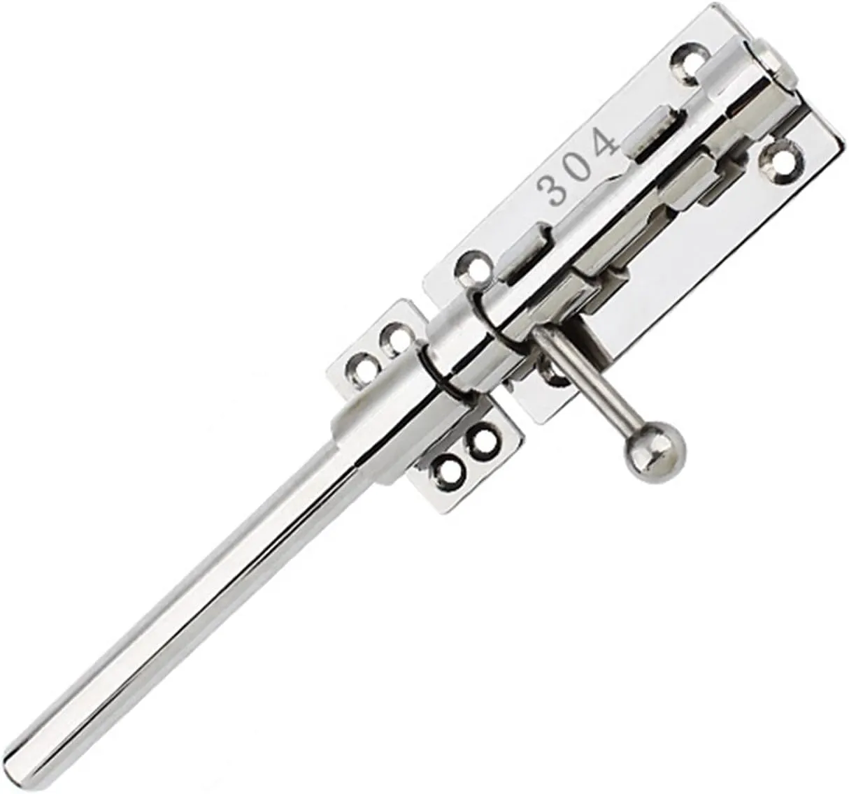 10in Slide Bolt Gate Latch 304 Stainless Steel Barrel Bolt Latch Heavy Duty Door Security Lock Thickened Door Latches Hardware with Mounting Screws for Barn Fence Shed Basement
