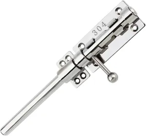 10in Slide Bolt Gate Latch 304 Stainless Steel Barrel Bolt Latch Heavy Duty Door Security Lock Thickened Door Latches Hardware with Mounting Screws for Barn Fence Shed Basement