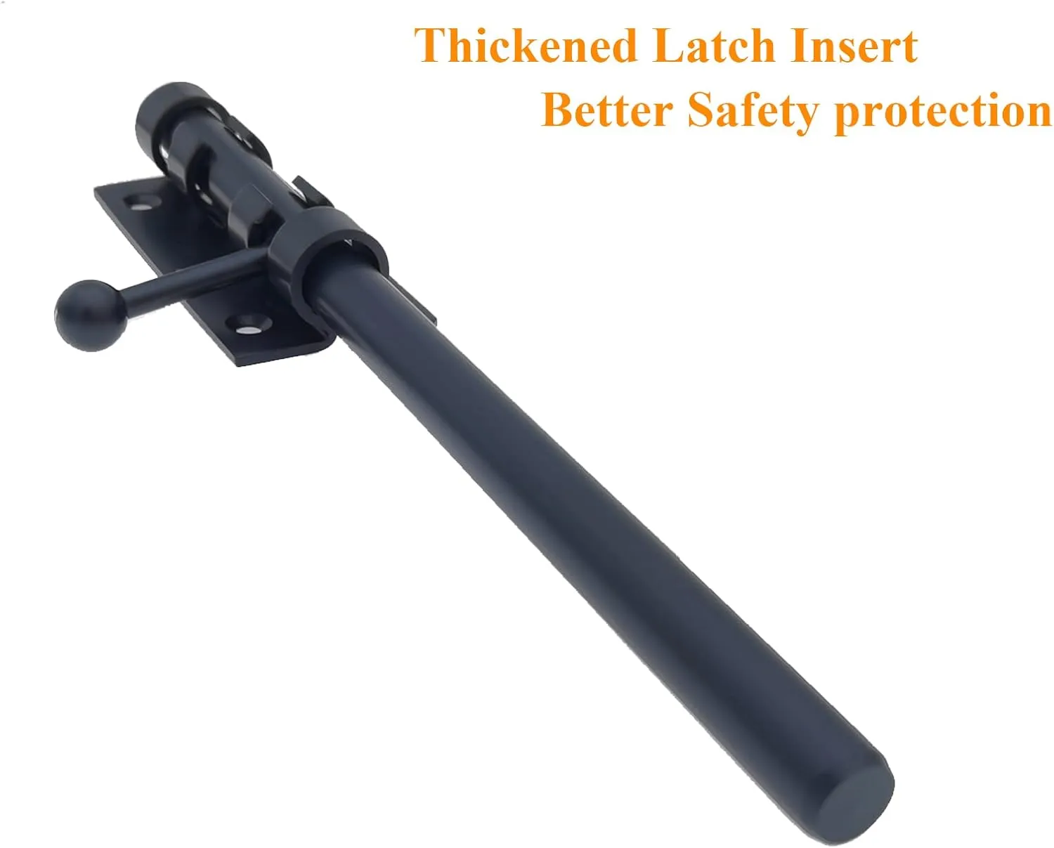12in Slide Bolt Gate Latch 304 Stainless Steel Barrel Bolt Latch Heavy Duty Door Security Lock Thickened Door Latches Hardware with Mounting Screws for Barn Fence Shed Basement