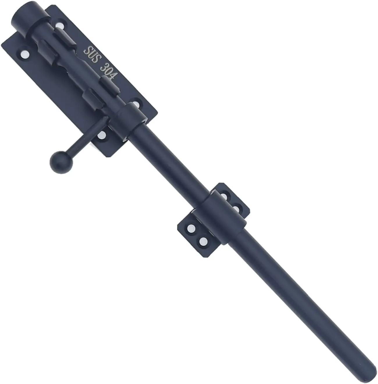 12in Slide Bolt Gate Latch 304 Stainless Steel Barrel Bolt Latch Heavy Duty Door Security Lock Thickened Door Latches Hardware with Mounting Screws for Barn Fence Shed Basement