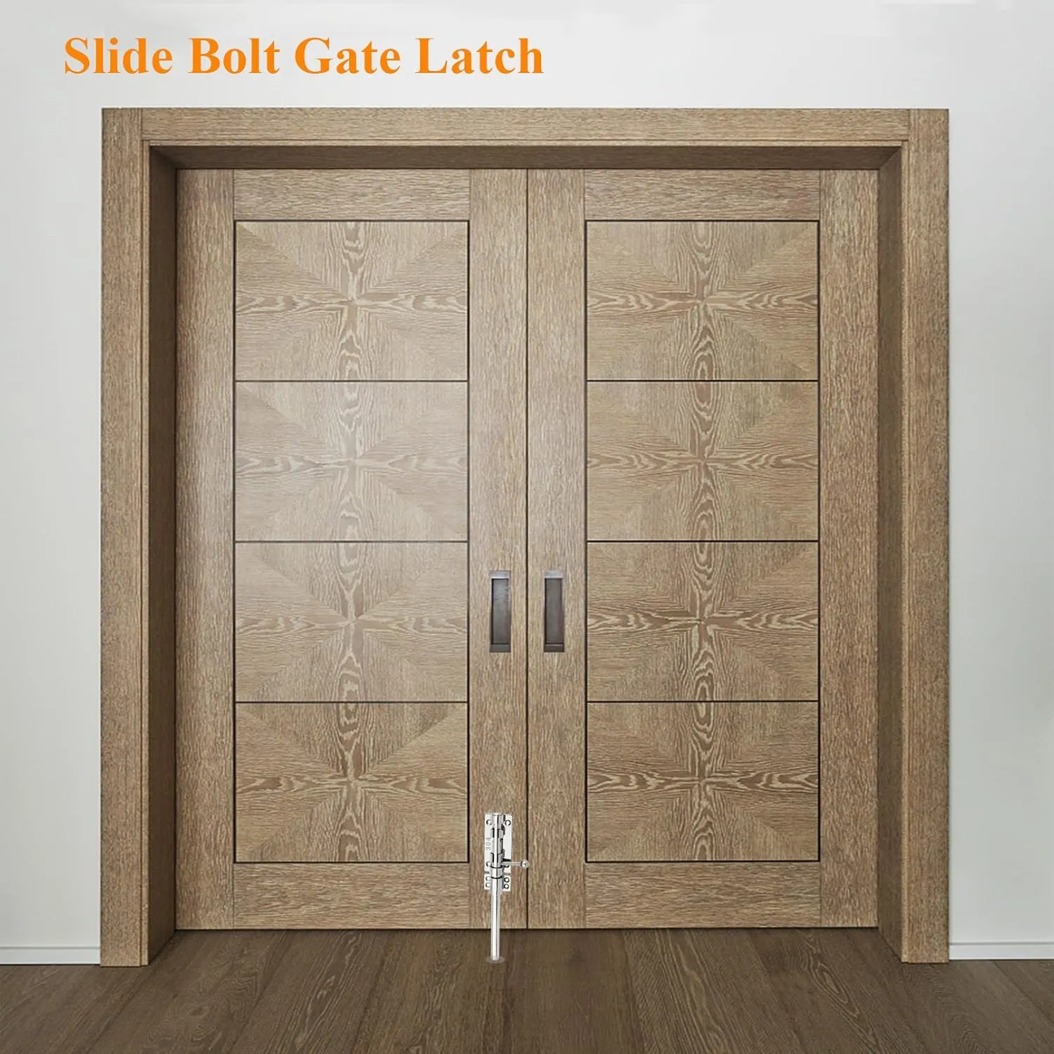 12in Slide Bolt Gate Latch 304 Stainless Steel Barrel Bolt Latch Heavy Duty Door Security Lock Thickened Door Latches Hardware with Mounting Screws for Barn Fence Shed Basement