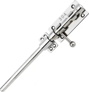 12in Slide Bolt Gate Latch 304 Stainless Steel Barrel Bolt Latch Heavy Duty Door Security Lock Thickened Door Latches Hardware with Mounting Screws for Barn Fence Shed Basement
