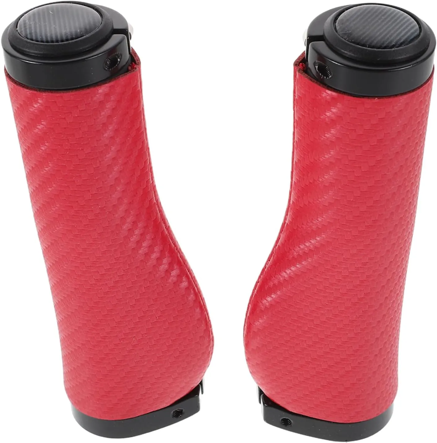 1Pair Ergonomic PU Leather Bike Handlebar Grips Slip Shock Absorbing Covers for Mountain Biking Comfortable Cycling Accessories for Casual and Professional Use