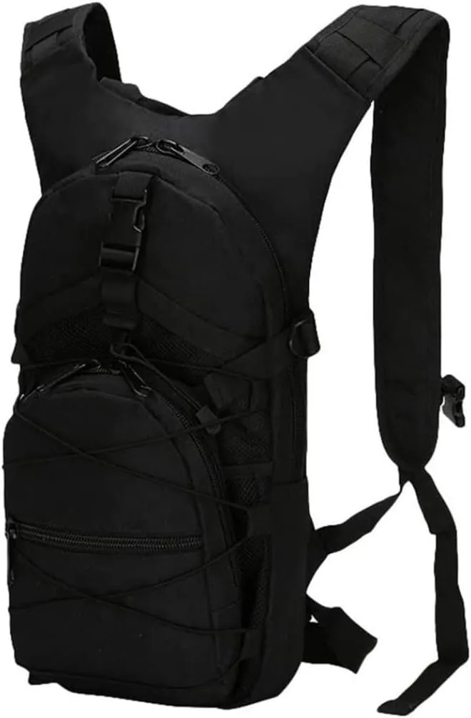 1PC Hiking Backpack Bike Backpack Walking Backpack 15L Camouflage Casual Waterproof Multi-Pocket Tactical Sport Travel Trekking Bag Army Backpack for Men and Women Black, Hiking Backpack
