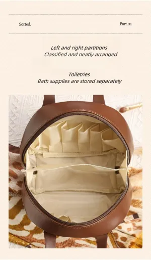 2025 New Makeup Bag Multi Layered Shell Shaped Cosmetic Bag Large Capacity Cosmetic Bags Make up Tavel Bag Organizer (white)
