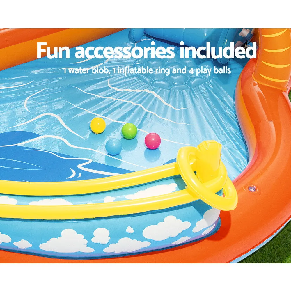 2.7m x 2.6m Kids Lava Lagoon Inflatable Pool Play Centre - 208L Capacity