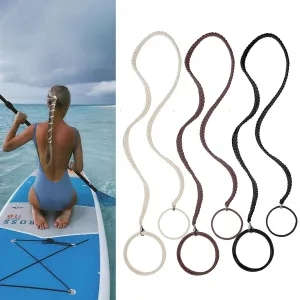 3 Packs 25" Spiral Hair Tie Sprots Ponytail Holders, Elastic Braided Hair Ties No Damage, Pony Tail Wrap for Long Hair for Gym, Swimming, Diving Black Blonde Brown