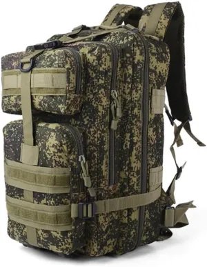 35L Waterproof Hiking Tactical Backpack Lightweight & Ergonomic Design for Camping, Trekking, Outdoor Adventures (Russian Camo)