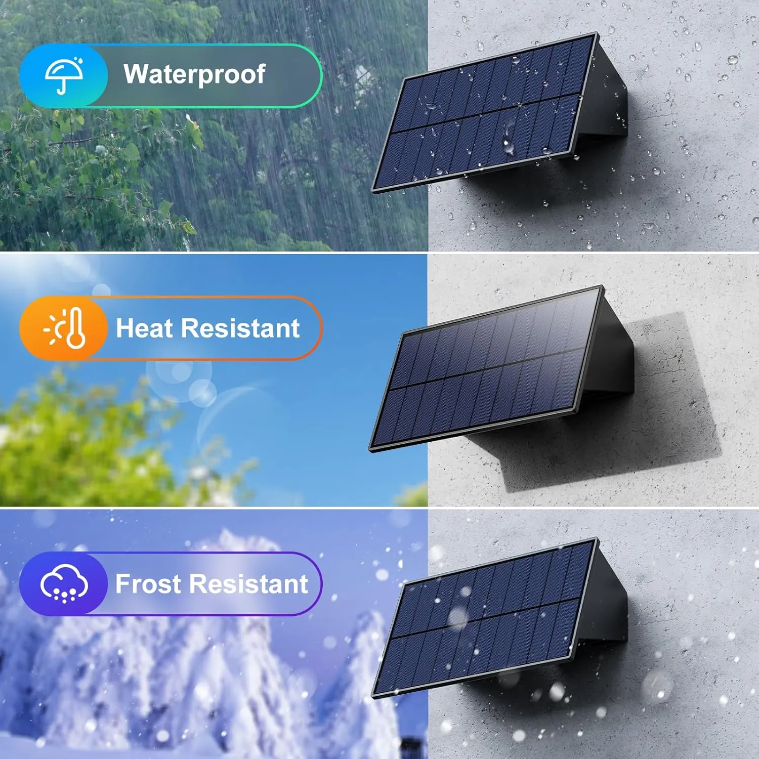 4 Pack Solar Powered Wall Lights for Outside Up and Down Fence Mount LED Outdoor Decorative Waterproof Lamps for Porch, Deck, Patio, Yard, Gate, 4 Lenses Designed for Accent Lighting (Cool White)
