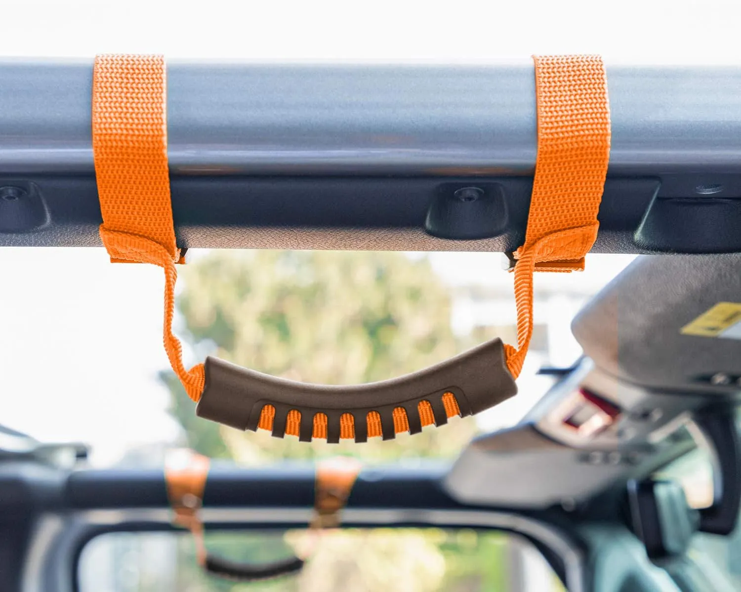4 x Roll Bar Grab Handles Grip Handle for Jeep Wrangler YJ TJ JK JKU JL JLU Sports Sahara Freedom Rubicon X & Unlimited 1955-2024 2025 (Orange)