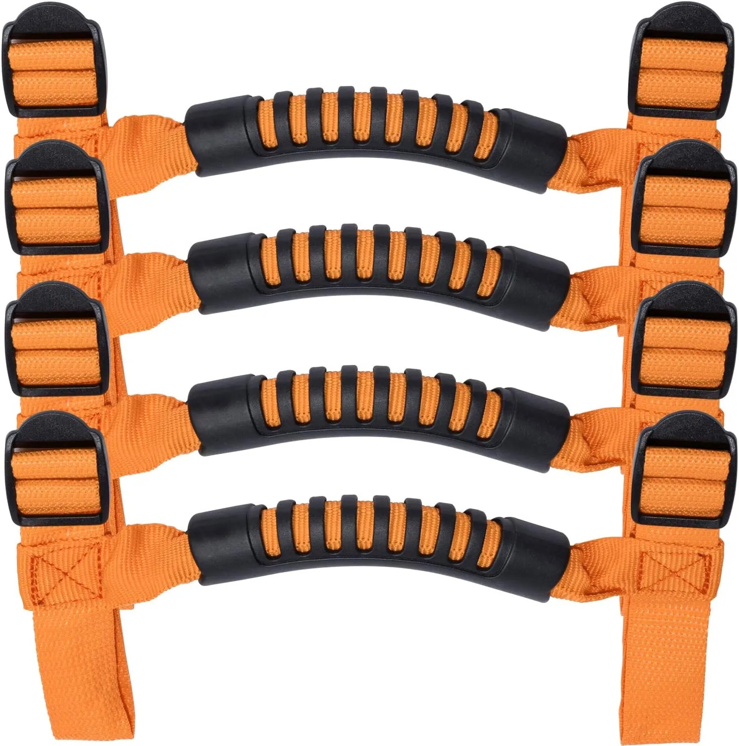 4 x Roll Bar Grab Handles Grip Handle for Jeep Wrangler YJ TJ JK JKU JL JLU Sports Sahara Freedom Rubicon X & Unlimited 1955-2024 2025 (Orange)