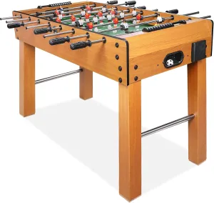 48in Competition Sized Foosball Table, Home Arcade Tables Football, Game Room, Arcade with 2 Balls, 2 Cup Golders, Game Machine Suitable for Adults and Kids