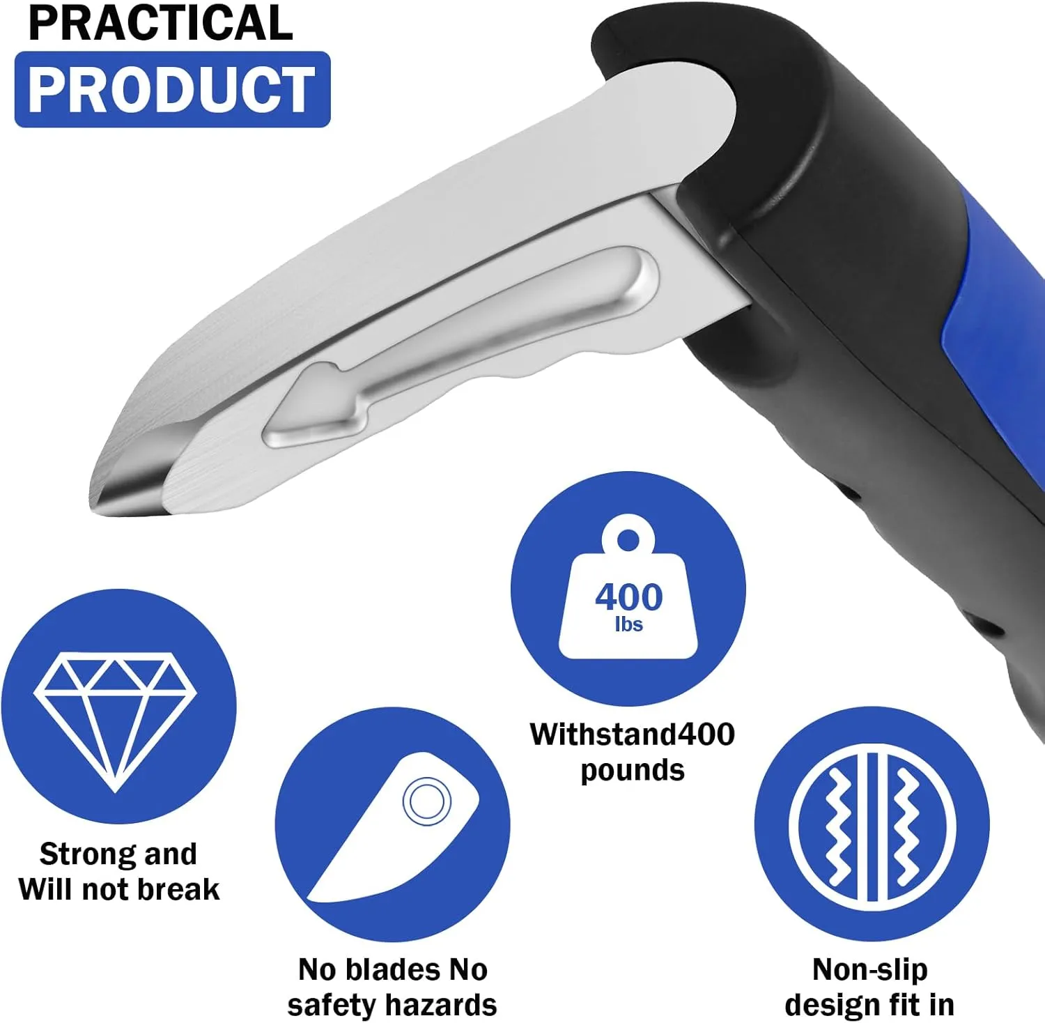 4Pack Car Support Handle Assist, 3 in 1 Emergency Tool, Auto Cane Car Grab Handle, Portable Car Assist Handle for for Elderly Handicap Getting in and Out of Car (Blue)