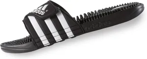 adidas Adissage Mens Summer Beach Sport Flip Flop Slide Black/White - UK 12
