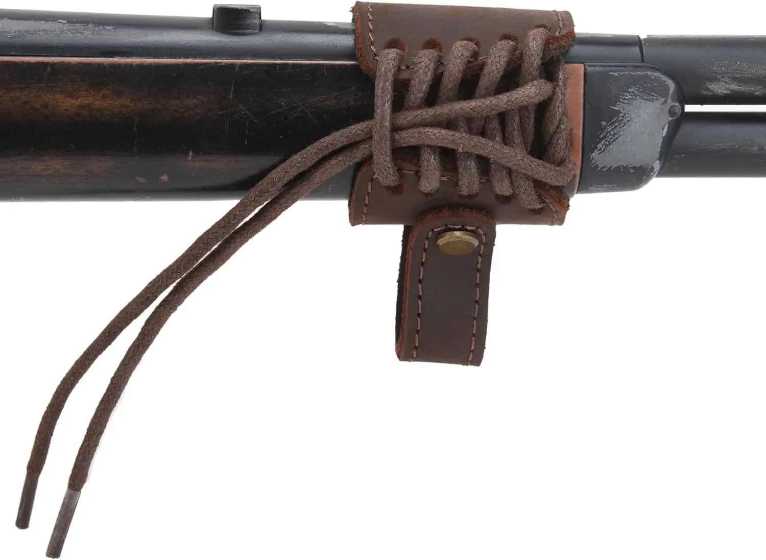 Adjustable Holster Leather Gun Sling Barrel Mount for Not Drilling Wood of Your Rifle or Shotgun