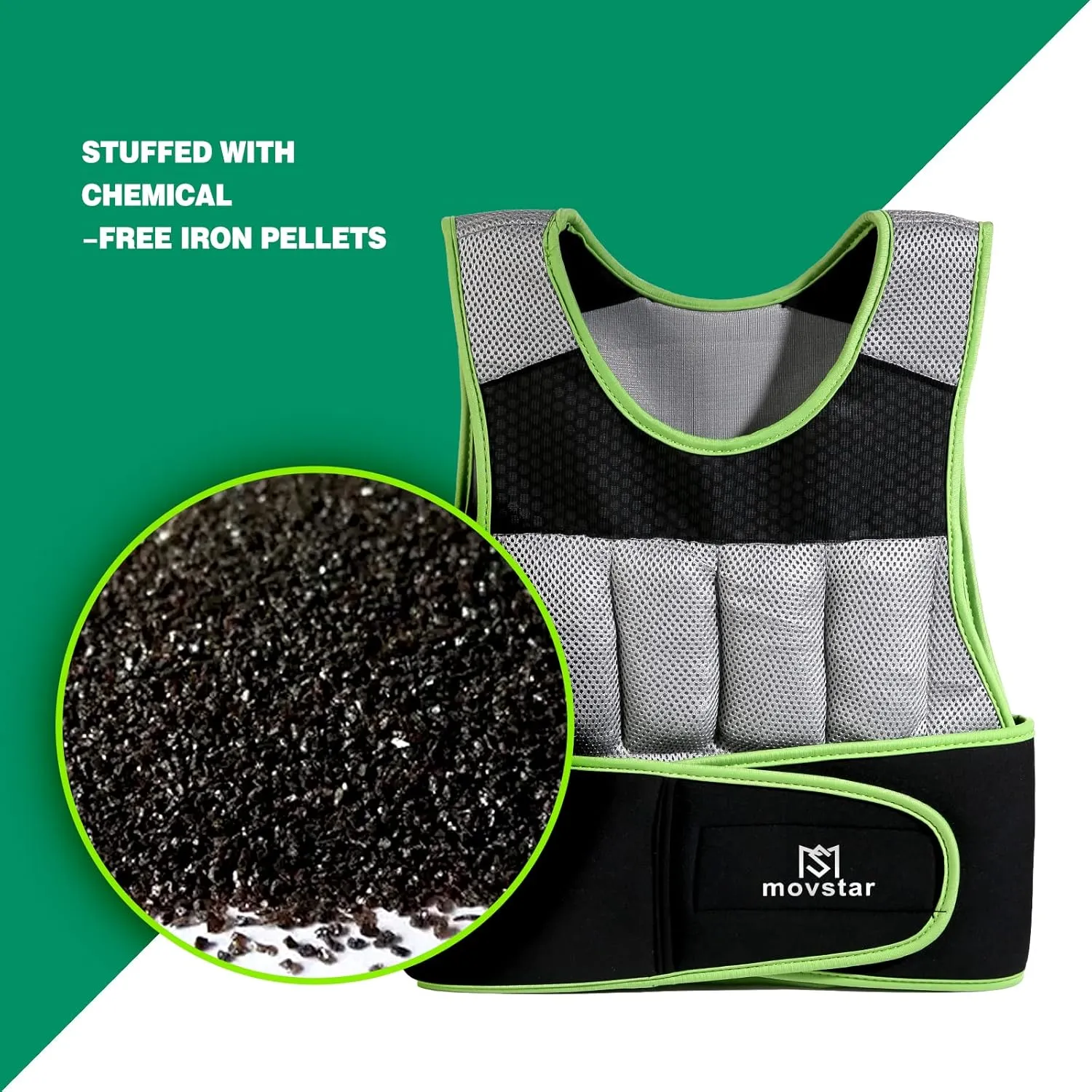 Adjustable Weighted Vest Women Men with Reflective Design 2 4 6 8 10 12 14 15 16 18 20 Lbs Workout Vest for Strength Training, Walking, Jogging, Weightlifting, Running Men Women Kids 2-20 Lbs