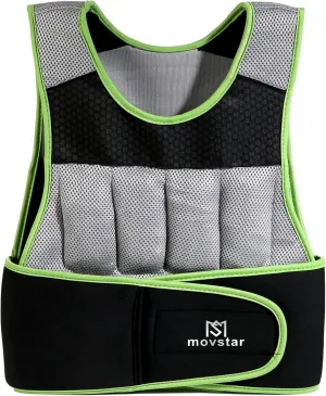 Adjustable Weighted Vest Women Men with Reflective Design 2 4 6 8 10 12 14 15 16 18 20 Lbs Workout Vest for Strength Training, Walking, Jogging, Weightlifting, Running Men Women Kids 2-20 Lbs