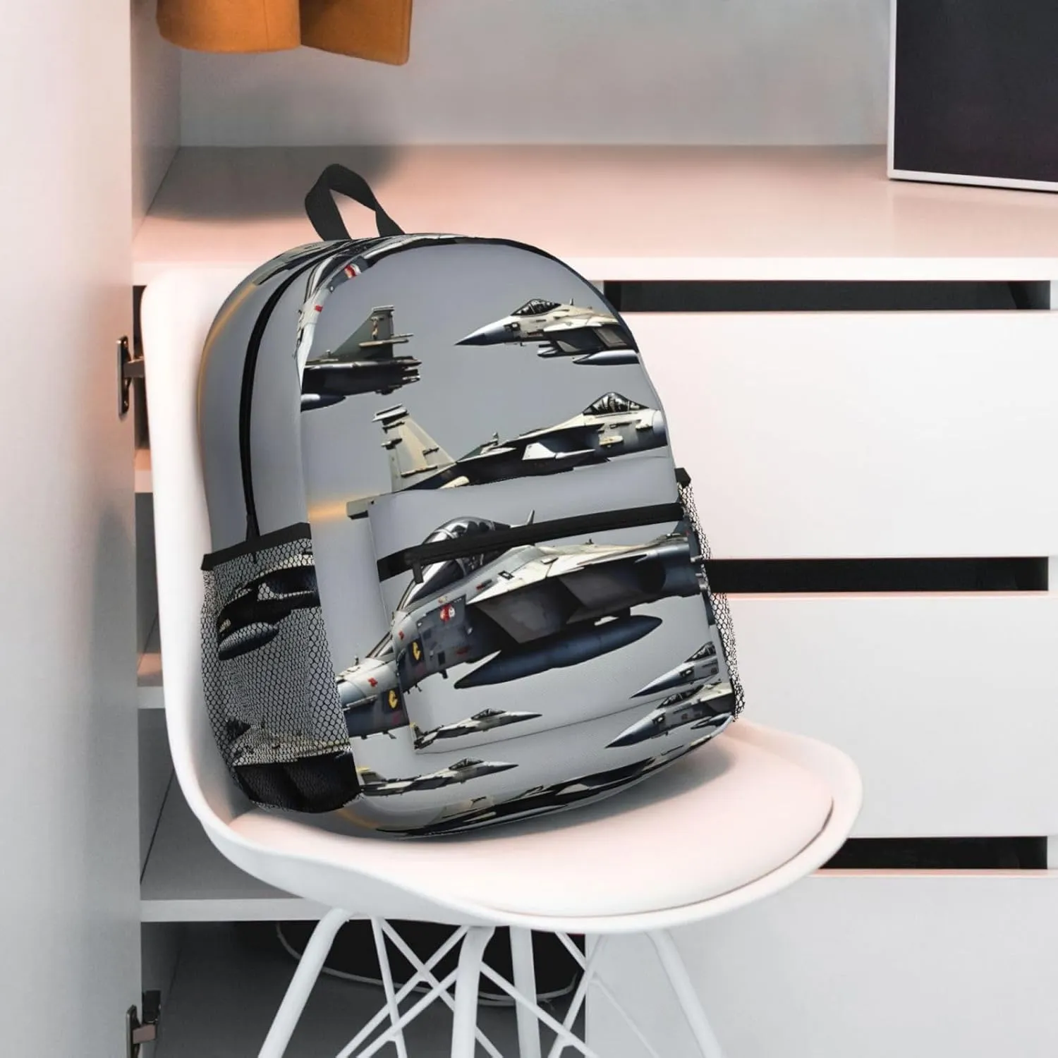 Aircraft Fighter Jets Print Backpack For Men And Women Lightweight Backpack Casual Daypack For Workplace Travel