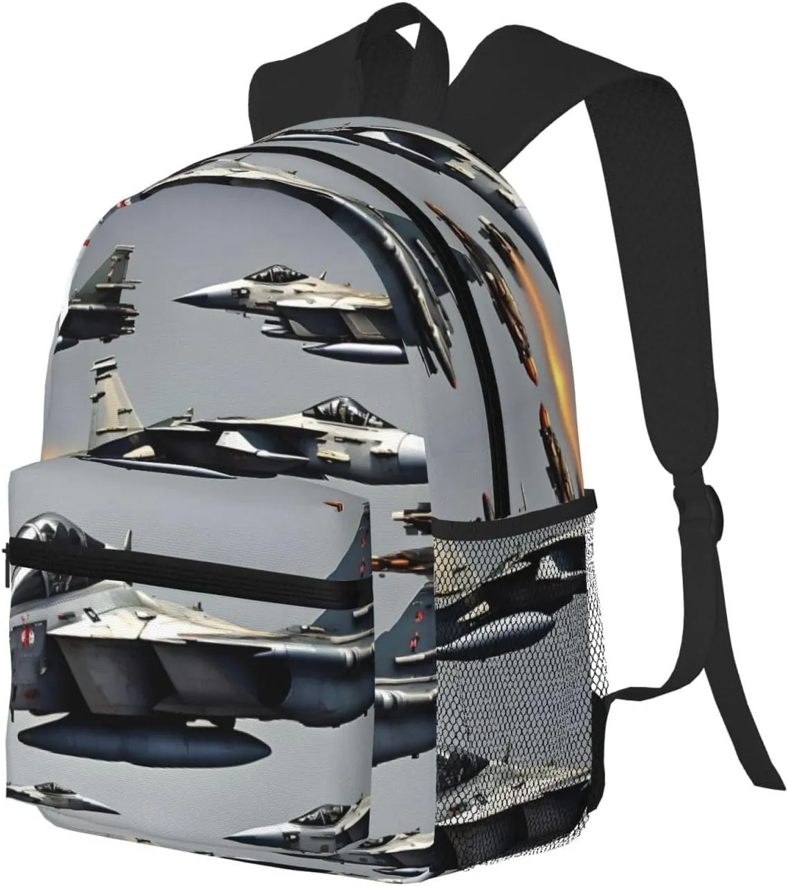 Aircraft Fighter Jets Print Backpack For Men And Women Lightweight Backpack Casual Daypack For Workplace Travel