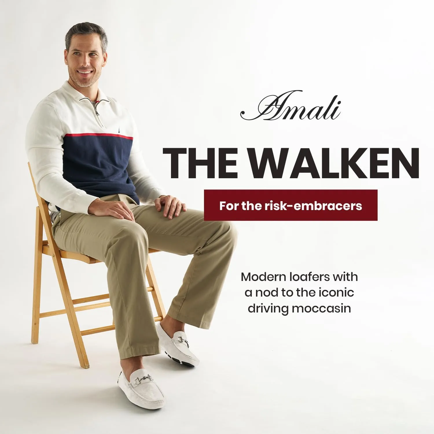 Amali Walken Men's Casual Slip-On Loafers, Driving Moccasin Shoes for Men with Silver Buckle, Available in Plush Microfiber and PU Leather