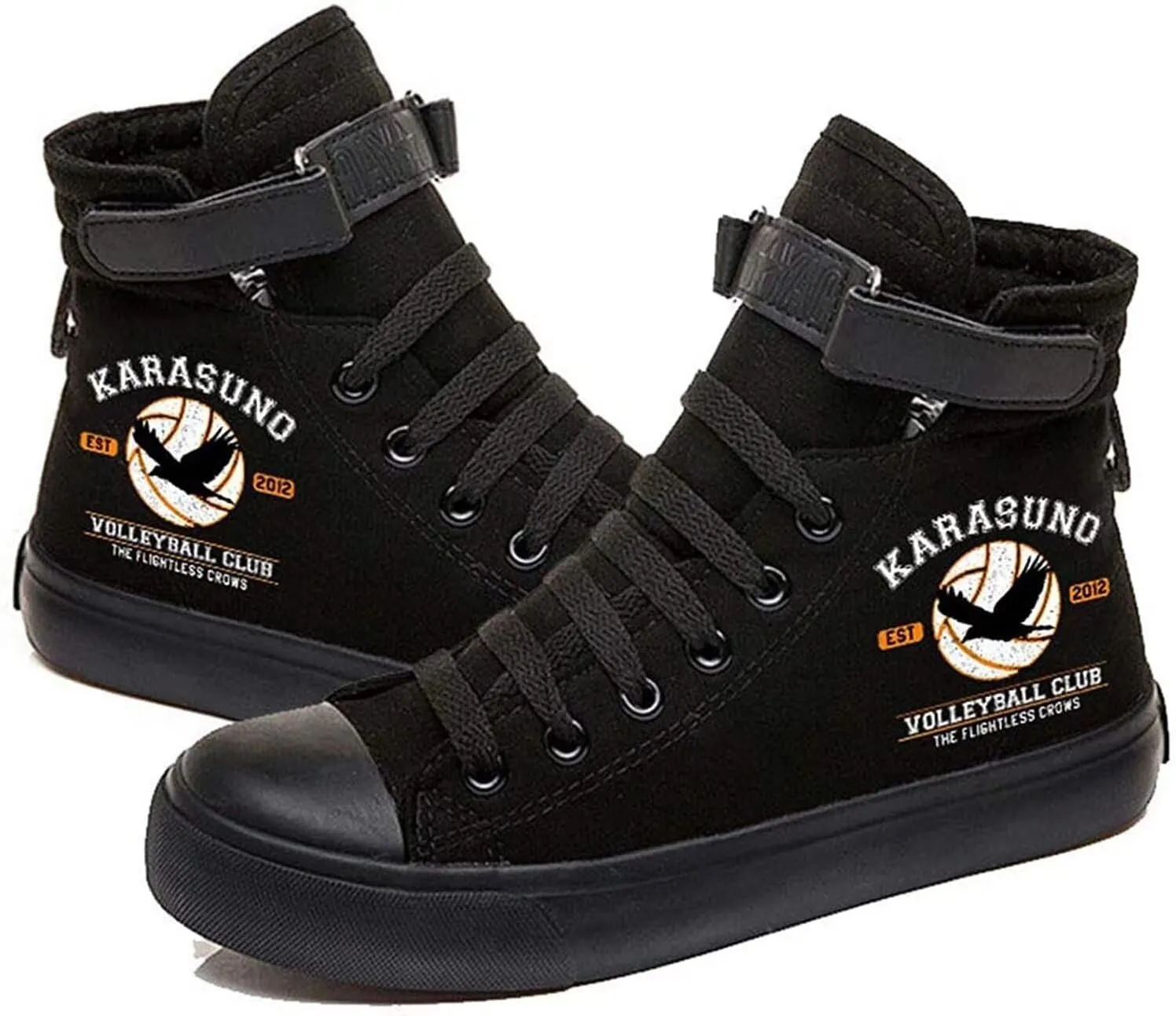 Anime Hinata Shoyo Shoes Kageyama Karasuno High School Volleyball Canvas Sneakers High Top Lace ups Shoes