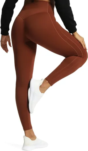 Aoxjox High Waisted Workout Leggings for Women GEO Compression Tummy Control Gym Buttery Soft Yoga Pants 27"