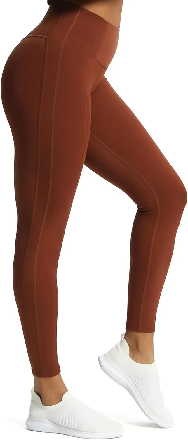 Aoxjox High Waisted Workout Leggings for Women GEO Compression Tummy Control Gym Buttery Soft Yoga Pants 27"