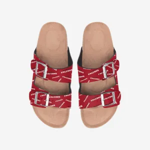 Atlanta Falcons Womens Mini Print Double Buckle Sandal