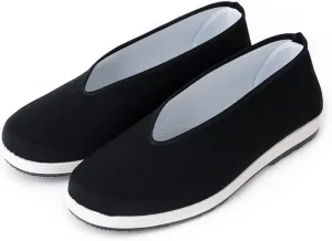 AUTOS Chinese Traditional Old Beijing Shoes Martial Art Kung Fu Tai Chi Rubber Sole Shoes Black,6.5