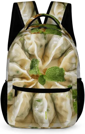 Backpack for Men Women Laptop Backpack A Plate of Dumplings Casual Daypack Laptop Bag for Travel