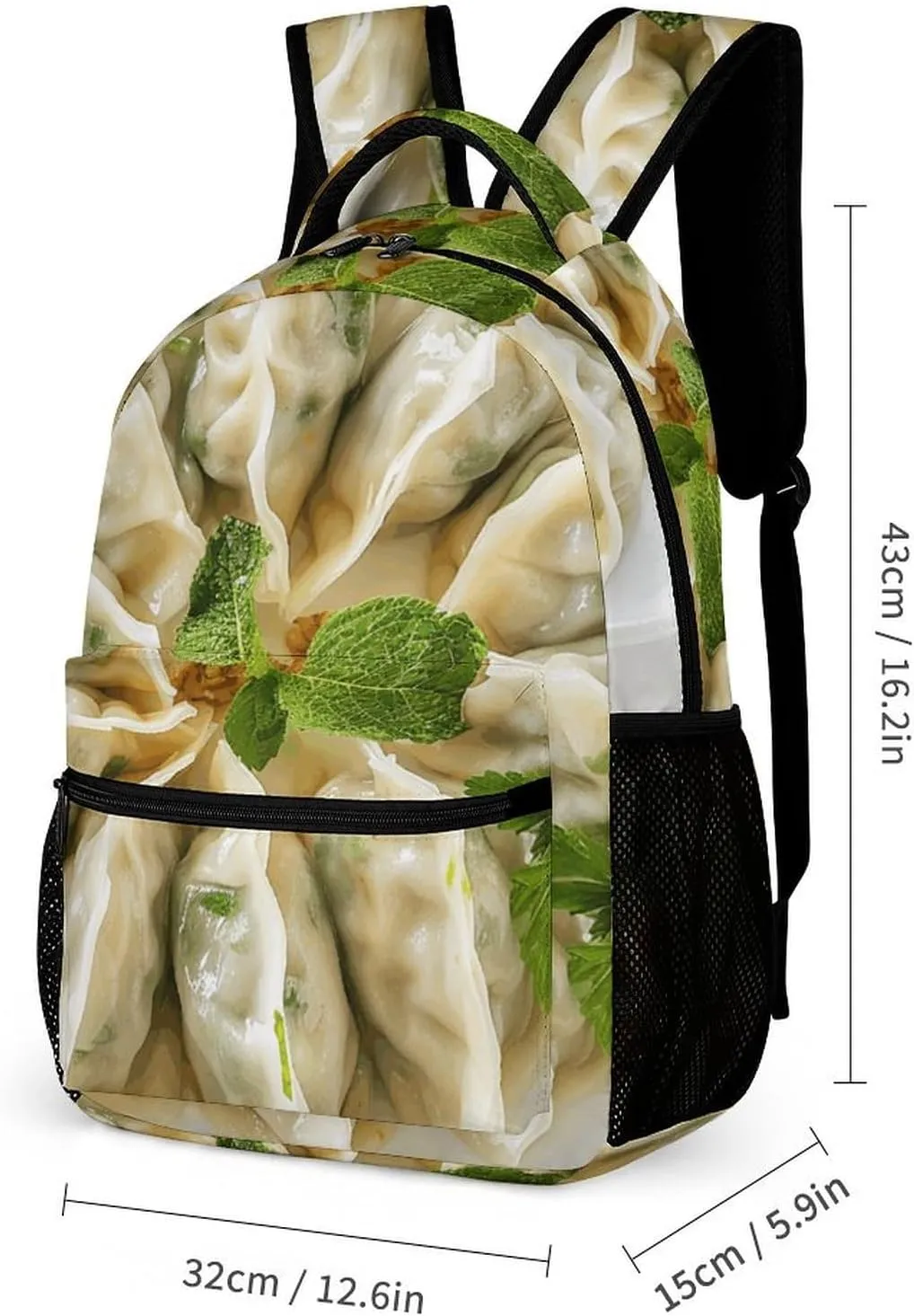 Backpack for Men Women Laptop Backpack A Plate of Dumplings Casual Daypack Laptop Bag for Travel