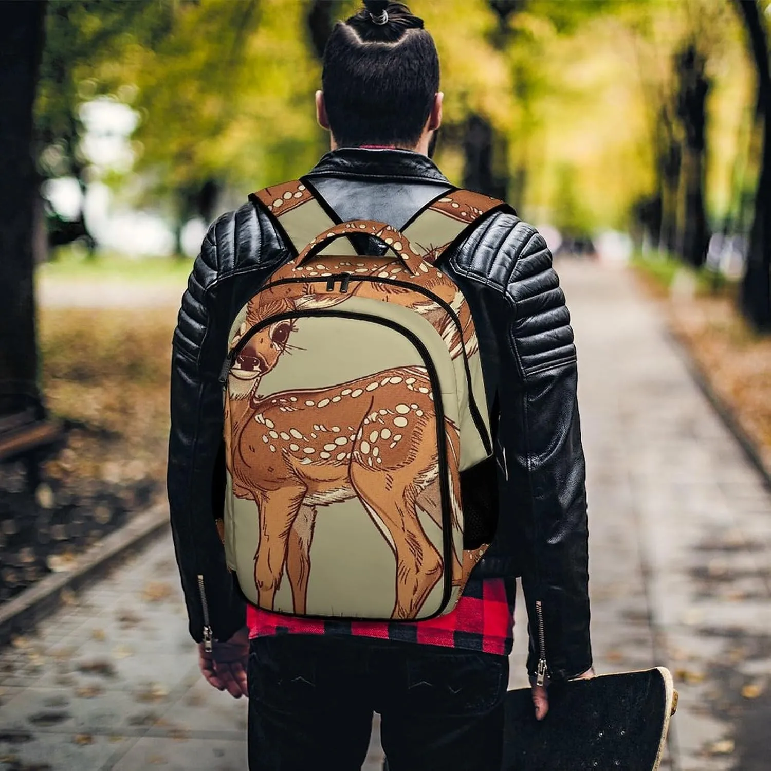 Backpack for Men Women Laptop Backpack Deer Hand Drawn Casual Daypack Laptop Bag for Travel
