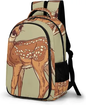 Backpack for Men Women Laptop Backpack Deer Hand Drawn Casual Daypack Laptop Bag for Travel