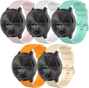 Band for Garmin Vivomove Sport, Soft Silicone Replacement Watch Band for Garmin Vivomove Trend/3/Luxe/Style/HR Sport Style (20mm Width)