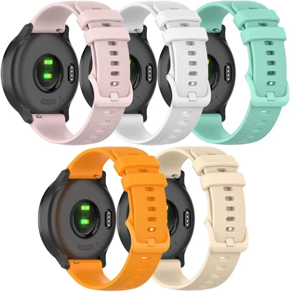 Band for Garmin Vivomove Sport, Soft Silicone Replacement Watch Band for Garmin Vivomove Trend/3/Luxe/Style/HR Sport Style (20mm Width)