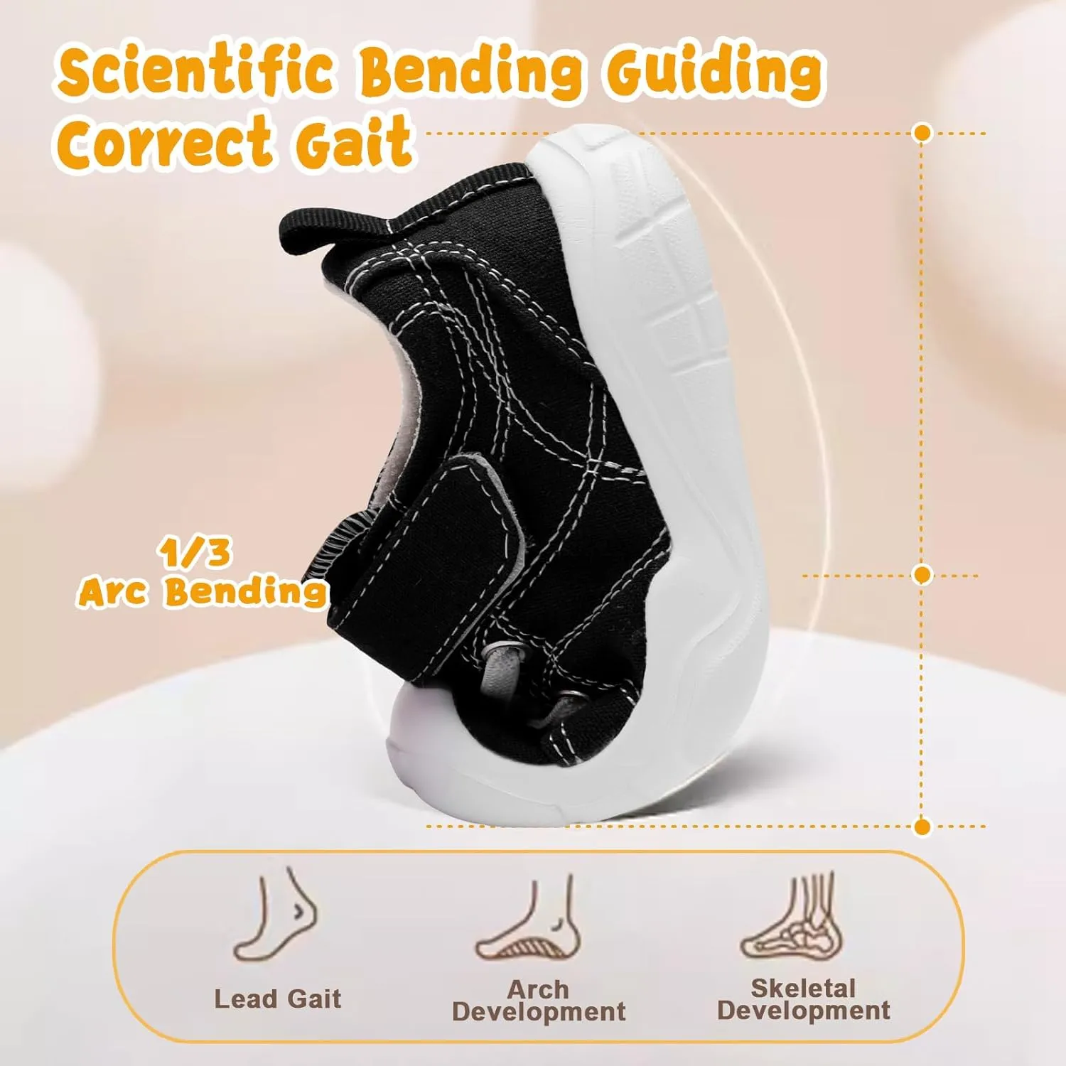 BARERUN Kids Canvas Shoes Running Shoes for Girls Boys Wide Toe Box Barefoot Toddler Sneakers Girls Boys School Shoes Non-Slip Toddler Tennis Shoes