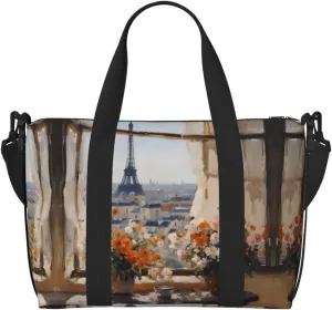 beautiful pylons in the distance Crossbody handbag, travel casual handbag, suitable for work, travel, fitness, tourism, women's zipper storage bag,