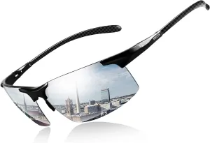 BIRCEN Polarized Carbon-Fiber Sunglasses for Men: Ultralight UV Protection Sun Glasses for Outdoor Sports Fishing Golf Hiking