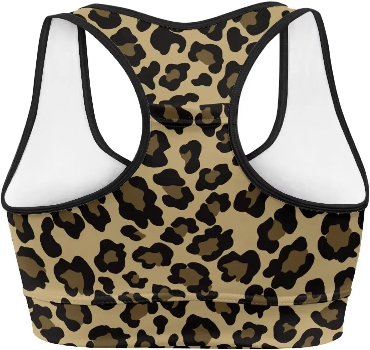 Black Sport Bra Top Back Pocket Racerback Running Bra for Workout Gym Activewear Yoga Sport Bras for Women,Black