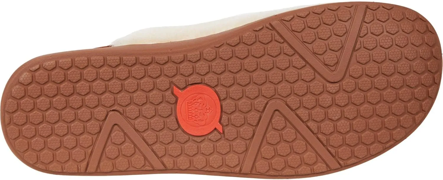 BORN Women's Beige Shearling Lined Wooden Clog Slippers