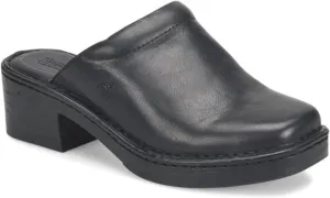 BORN Womens Logo Leather Clogs