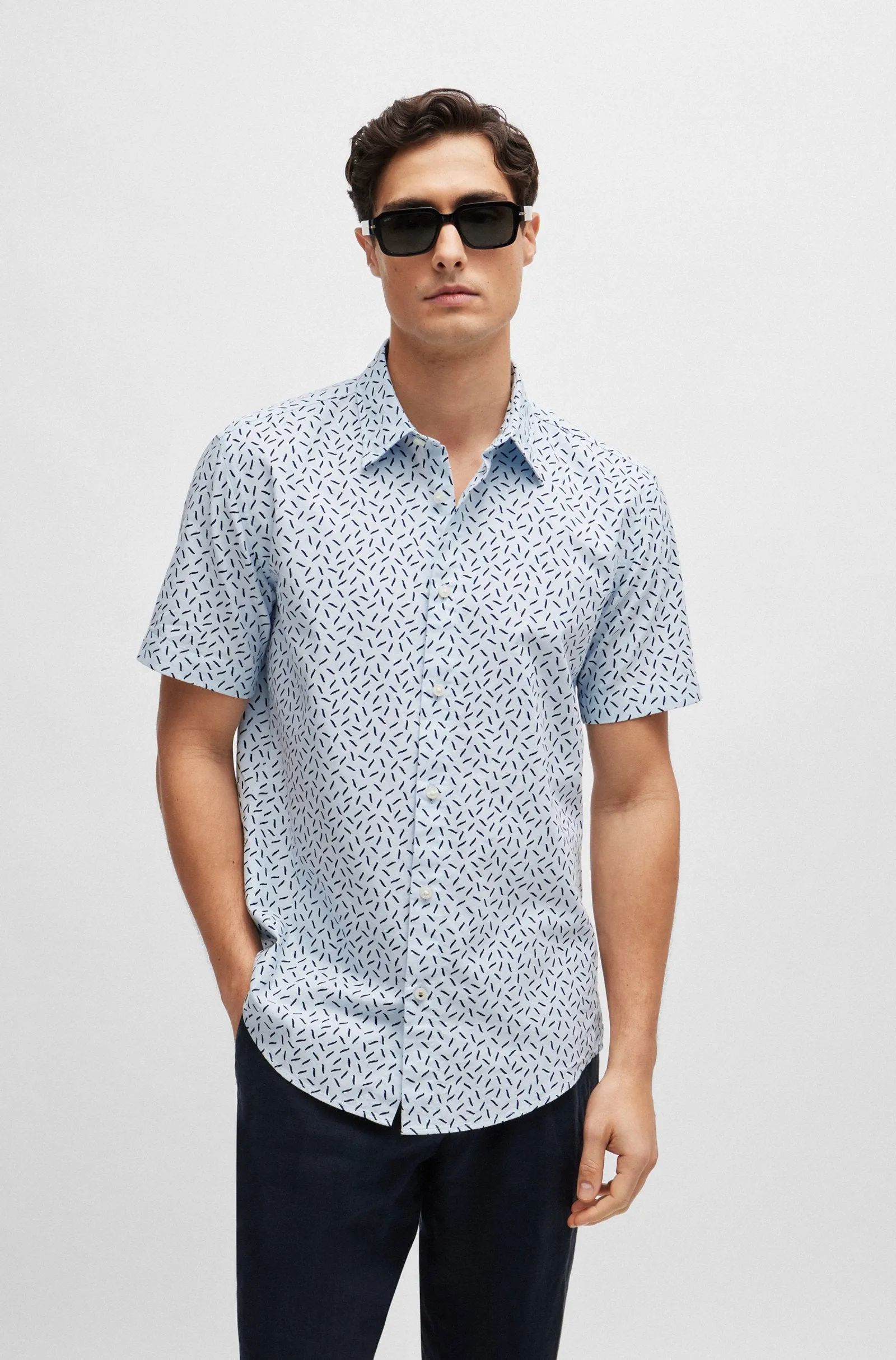 BOSS Casual Shirts Slim Fit in Cotton - S-ROAN-KEN-SH-C1-242 10259006 01-50513394