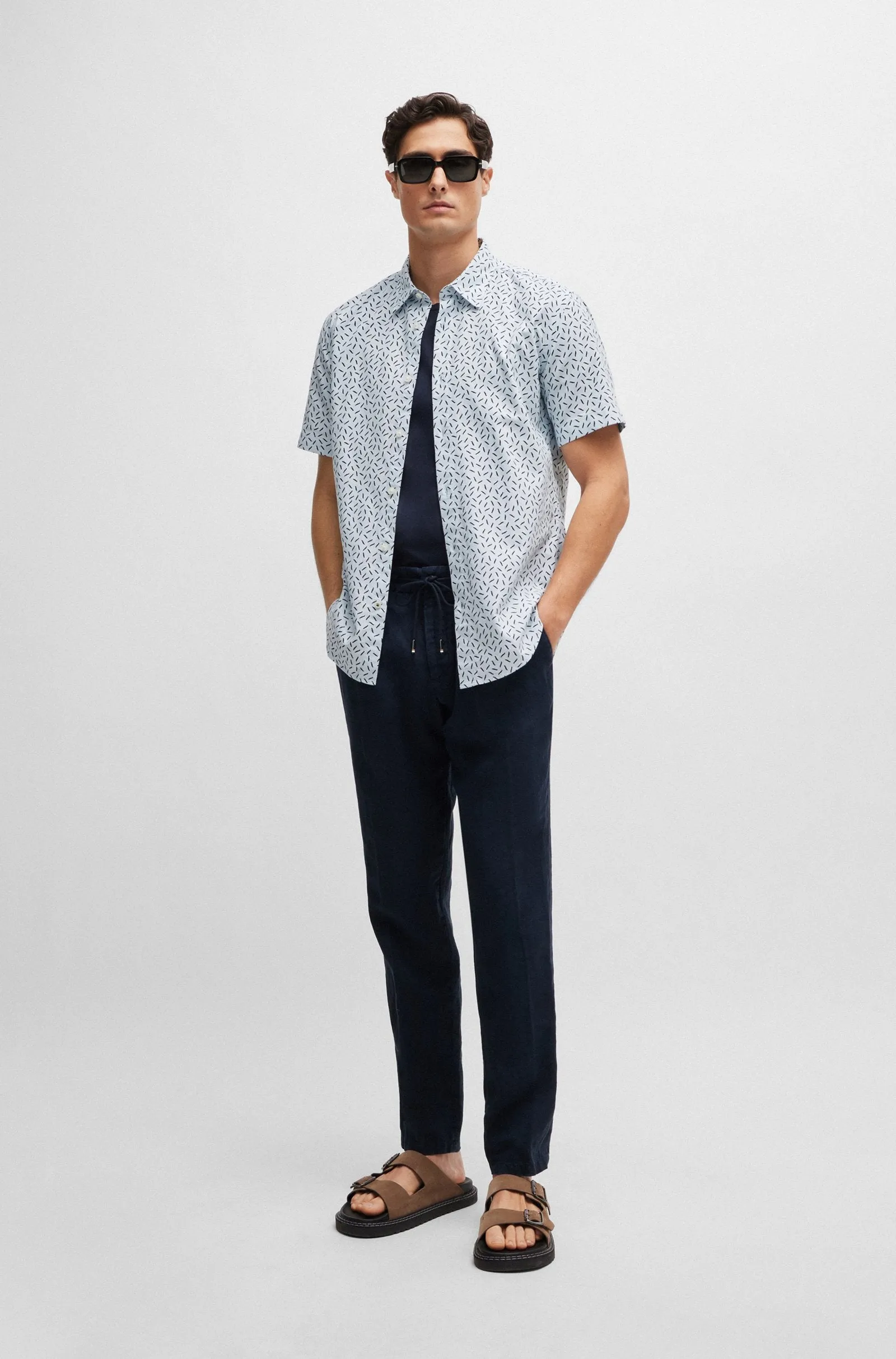 BOSS Casual Shirts Slim Fit in Cotton - S-ROAN-KEN-SH-C1-242 10259006 01-50513394