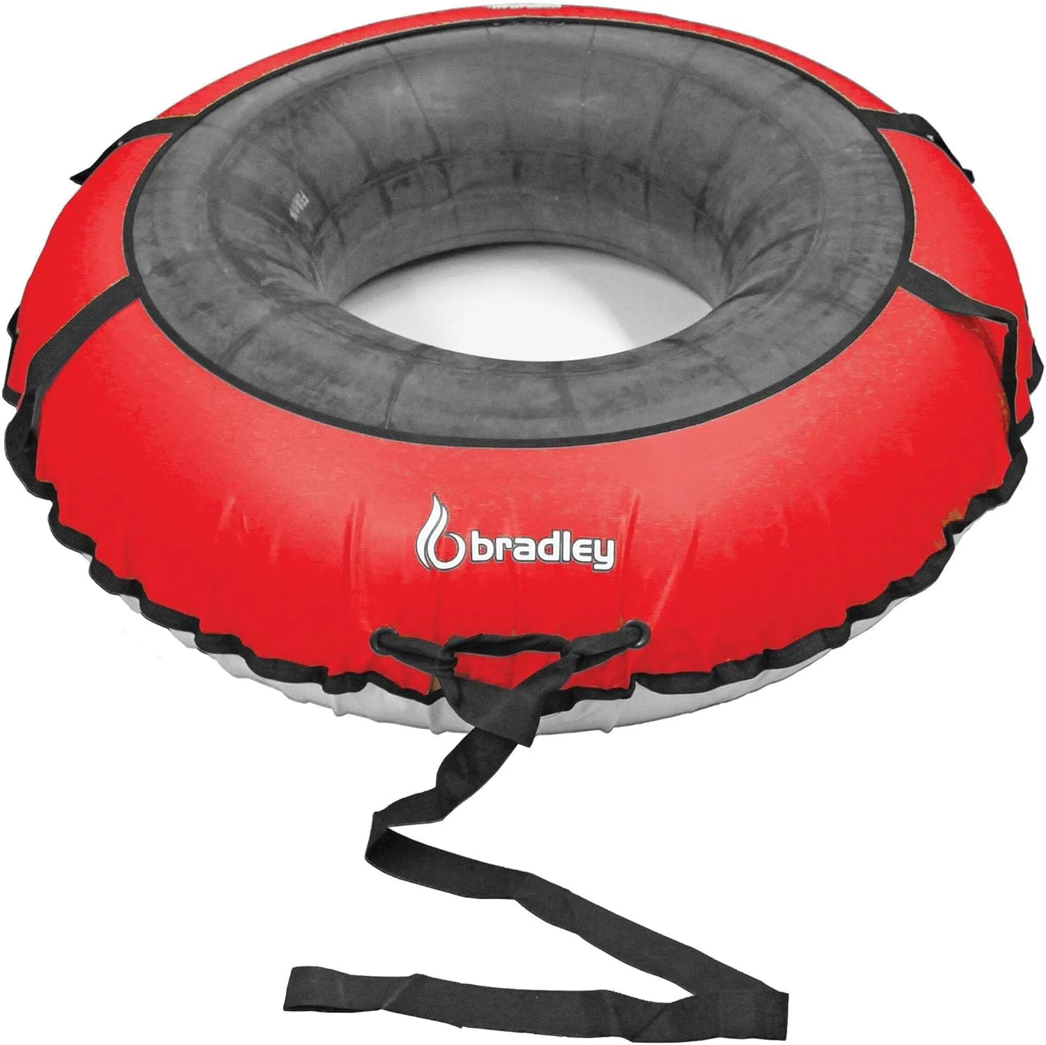 Bradley Colossal 60" Snow Tube with Slick, Heavy-Duty Bottom for Fast Sledding – Large Rubber Truck Tire Tube with Cover, 4 Handles, Patented Tow Strap and Made in USA