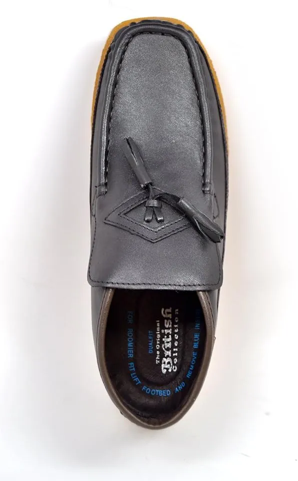 British Collection Men's Classic Three Quarters Slip on Leather Shoes