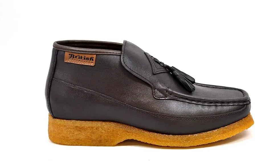 British Collection Men's Classic Three Quarters Slip on Leather Shoes