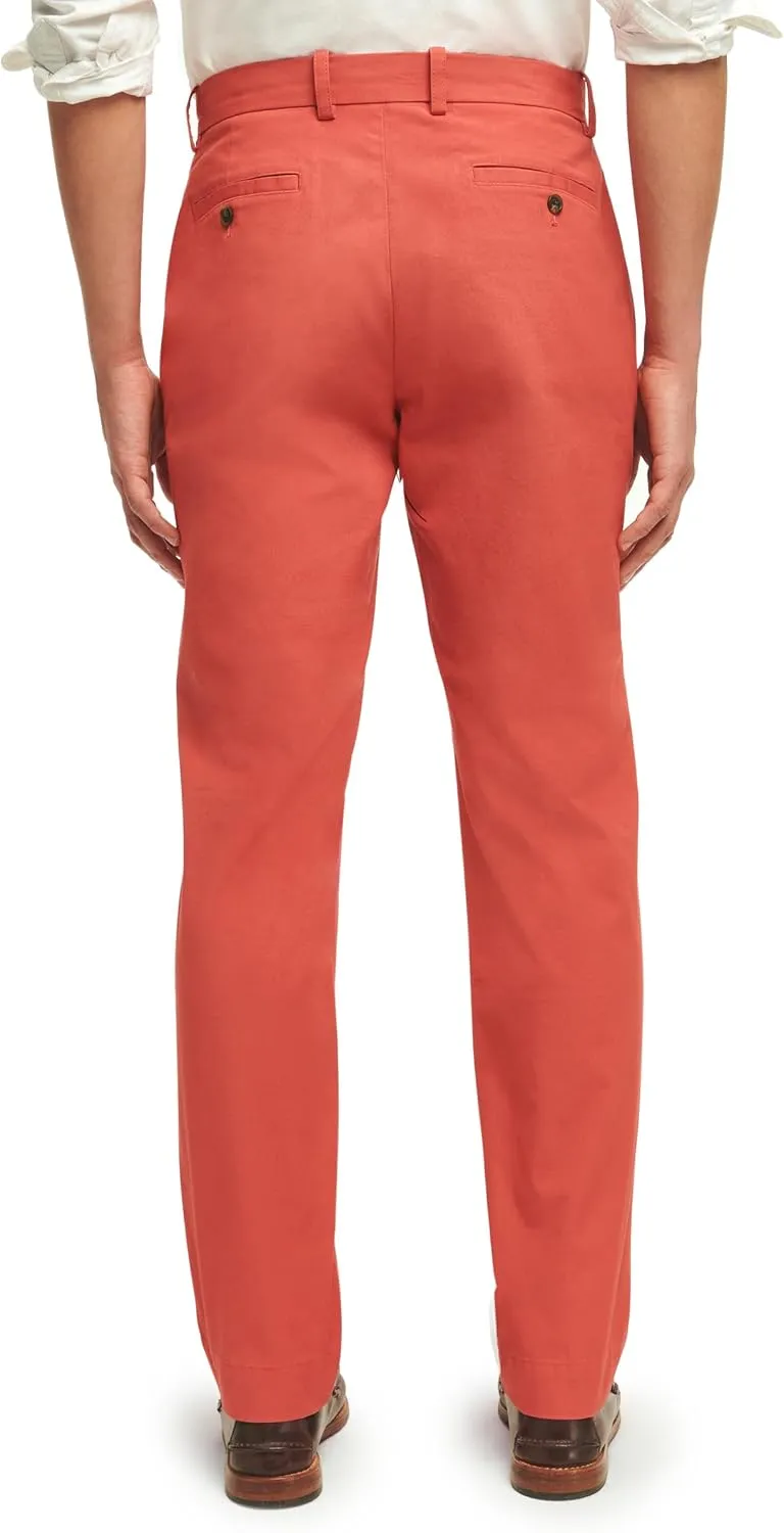 Brooks Brothers Men's Cotton Poplin Slim Fit Stretch Chino Pants