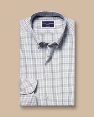 Button Down Non-Iron Oxford Check Classic Fit Black