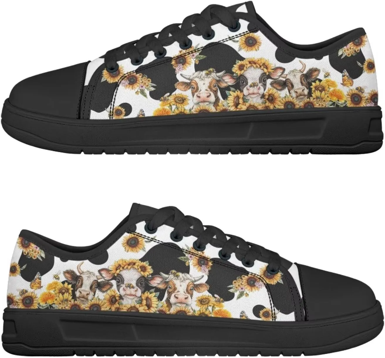 Canvas Shoes Fashion Sneakers for Women Casual Tennis Shoes with Non Slip EVA Sole Low Top Walking Footwear