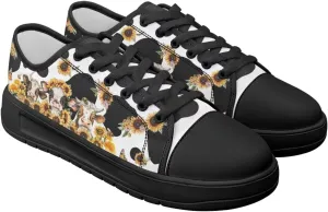 Canvas Shoes Fashion Sneakers for Women Casual Tennis Shoes with Non Slip EVA Sole Low Top Walking Footwear